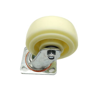 Mittelschwere Lenk rolle mit Gewindes tiel PP-Rad Hochleistungs-Rollen möbel wagen Stahl gummi material - Product Image 5