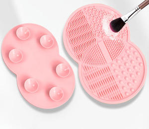 แผ่นทำความสะอาดแปรงซิลิโคนแบบวงกลมคู่พร้อม<span class=keywords><strong>ถ้วย</strong></span>ดูด- เกรดอาหาร ไม่ลื่น สำหรับแปรงรองพื้น แป้งฝุ่น อายไลเนอร์ - Product Image 3