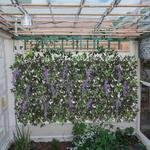 Stock espandibile fiori artificiali viola salice traliccio calore espandibile foglia artificiale recinzione per scopo decorativo No MOQ - Product Image 2