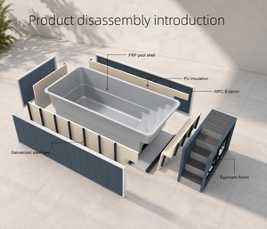 <span class=keywords><strong>Piscine</strong></span> en conteneur de 20 pieds avec fenêtre de visualisation transparente, <span class=keywords><strong>piscine</strong></span> <span class=keywords><strong>hors</strong></span> <span class=keywords><strong>sol</strong></span> préfabriquée de luxe, prête à l'emploi - Product Image 3
