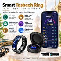 Compteur numérique de tasbih musulman, rappel de prière, bague intelligente Zikr Itasbeeh pour les bagues intelligentes avec alarme d'appel à la prière