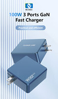 Adaptador Universal NIUBAILE AC-A100-B de 100W con 2 Puertos USB-C FCP/QC2.0/PD3.1, Enchufe Plegable EU/US/AU, Ecológico, OTP, 1 Año de Garantía