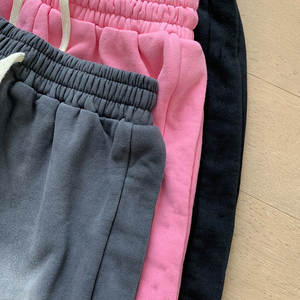 Shorts Casual con stella nera lavata all'<span class=keywords><strong>inferno</strong></span> 100% cotone elastico a vita media a maglia-pantaloni caldi estivi all'ingrosso - Product Image 3
