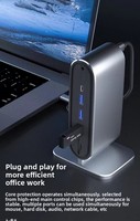 Station d'accueil USB C 12 en 1 |   Hub Type C avec HD VGA RJ45 PD USB SD TF