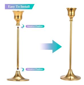 Lot de 6 bougeoirs coniques en cuivre pour la décoration intérieure, les mariages et les anniversaires-Fabriqué en Chine - Product Image 4