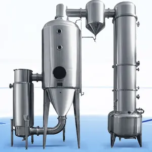 Evaporador de efeito único, equipamento para concentração de suco de frutas e vegetais, leite 1000l/h
