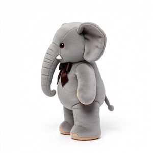 Juguetes de Peluche de Elefante Realistas de Alta Calidad, Peluche de Elefante Personalizado con Lazo, Lindos Peluches de Elefante de Simulación - Product Image 2