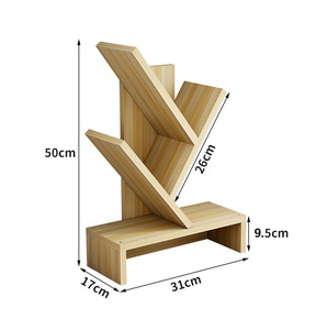 Bookshelf Desktop Desk Book Storage <b>Rack</b> Office Desk File <b>Rack</b> Student Storage <b>Rack</b> Traditional Style Three-Layer Living Room - Product Image 6