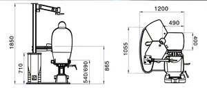 Unidad de Silla y Mesa de Refracción Oftálmica Ergonómica Europea, Mesa de Optometría Metálica con Diseño Deslizante Estable, Disponible para Uso Hospitalario - Product Image 6