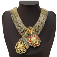 MEIZI BIJOUX Dubai Plaqué Or Grand Bracelet Bague Boucles D'oreilles Ensemble de Bijoux pour Femmes 4 Pièces Cadeau de Banquet de Mariage