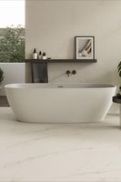 Baignoire en béton GFRC léger de qualité supérieure, moderne, pour installation en coin, avec robinet mural, durable, étanche et solide