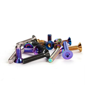 Visserie en alliage de titane sur mesure, colorée, GR5 DIN7991 ISO14582, à tête fraisée Torx, M4/M5/M6/M8, finition anodisée PVD - Product Image 5