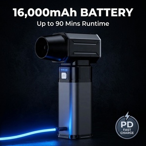 พัดลมเป่าลมแบบมือถือทรงพลัง รุ่นใหม่ ปี 2026 ความจุแบตเตอรี่ 16000mAh 96000RPM Brushless Turbo Jet Fan ใช้งานได้นาน 90 นาที รองรับการชาร์จเร็ว PD สำหรับขายส่ง - Product Image 4