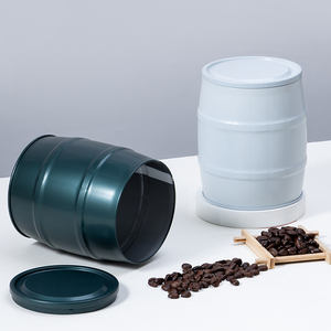 Caja de lata de té redonda respetuosa con el medio ambiente reciclable Lata de metal de grado alimenticio de lujo para granos de café - Product Image 5