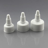 Bouchon de distribution de liquide en plastique à visser avec buse longue blanche et noire 24/410 28/410 pour bouteilles en plastique
