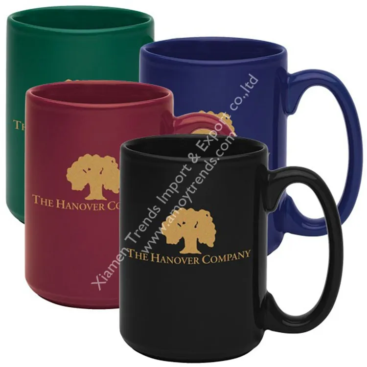 Jumbo Customized logo 15oz 15 oz wholesale marketing promotional ceramic sublimation cups and porcelain mugs