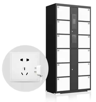 Casier intelligent électronique en métal assemblé en usine avec système RFID pour pièces de monnaie, casier à bagages numérique pour supermarchés et usage public