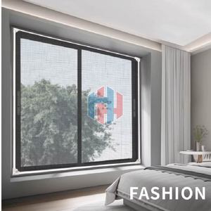 <span class=keywords><strong>Moustiquaire</strong></span> de fenêtre auto-adhésive en fibre de verre noire moderne avec bande adhésive, anti-moustiques, facile à utiliser et démontable - Product Image 4