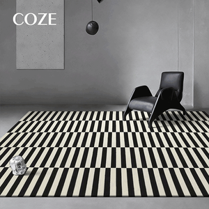 <span class=keywords><strong>Tapis</strong></span> moderne simple imprimé fait main à carreaux blancs <span class=keywords><strong>et</strong></span> noirs pour salon <span class=keywords><strong>et</strong></span> chambre à coucher - Product Image 2