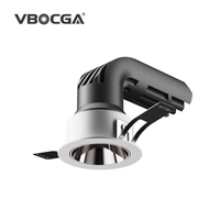 Spot LED COB ultra-plat 12W R90, angle de faisceau 24°, moderne, 48V, mini, magnétique, pour système de rail en aluminium, usage intérieur bureau/boutique