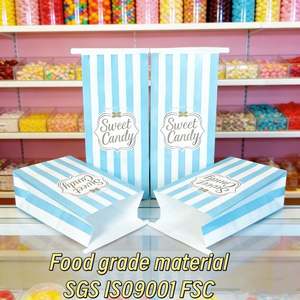 Sac en papier personnalisé à lien métallique, anti-graisse, de qualité alimentaire, pour emballage de pop-corn, bonbons, biscuits, pain et croissants, avec logo personnalisé, à prix abordable - Product Image 2