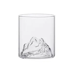 Cốc Uống Bia Bằng Thủy Tinh Borosilicate Cốc Fuji Gắn Ly Whisky Cốc Uống Bia Rượu