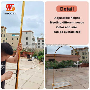 SMOOTH 10ft Adjustable Height Chandelier Stand <b>Gold</b> Hanging <b>Candelabra</b> Backdrop Stand for Wedding Decoration - Product Image 2