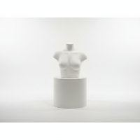 Maniquí de Torso Femenino Realista HEF-17, Blanco Mate, para Exhibición de Lencería, Modelo Curvilíneo para Ropa Interior y Trajes de Baño
