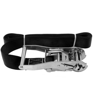 <span class=keywords><strong>Sangle</strong></span> <span class=keywords><strong>d</strong></span>'<span class=keywords><strong>arrimage</strong></span> à cliquet en polyester et acier inoxydable <span class=keywords><strong>noir</strong></span> sans fin de 1 po x 15 pi - Product Image 3