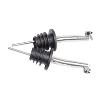 Tapón Vertedor de Acero Inoxidable con Tapa Abatible para Botellas de Aceite, Vino, Vinagre y Licores