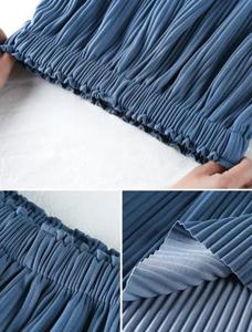 Spring/Summer Pleated Shorts Casual Solid Color <strong>Capri</strong> <strong>Pants</strong> High-waisted Loose Versatile Wide-leg <strong>Pants</strong> for Women - Product Image 6