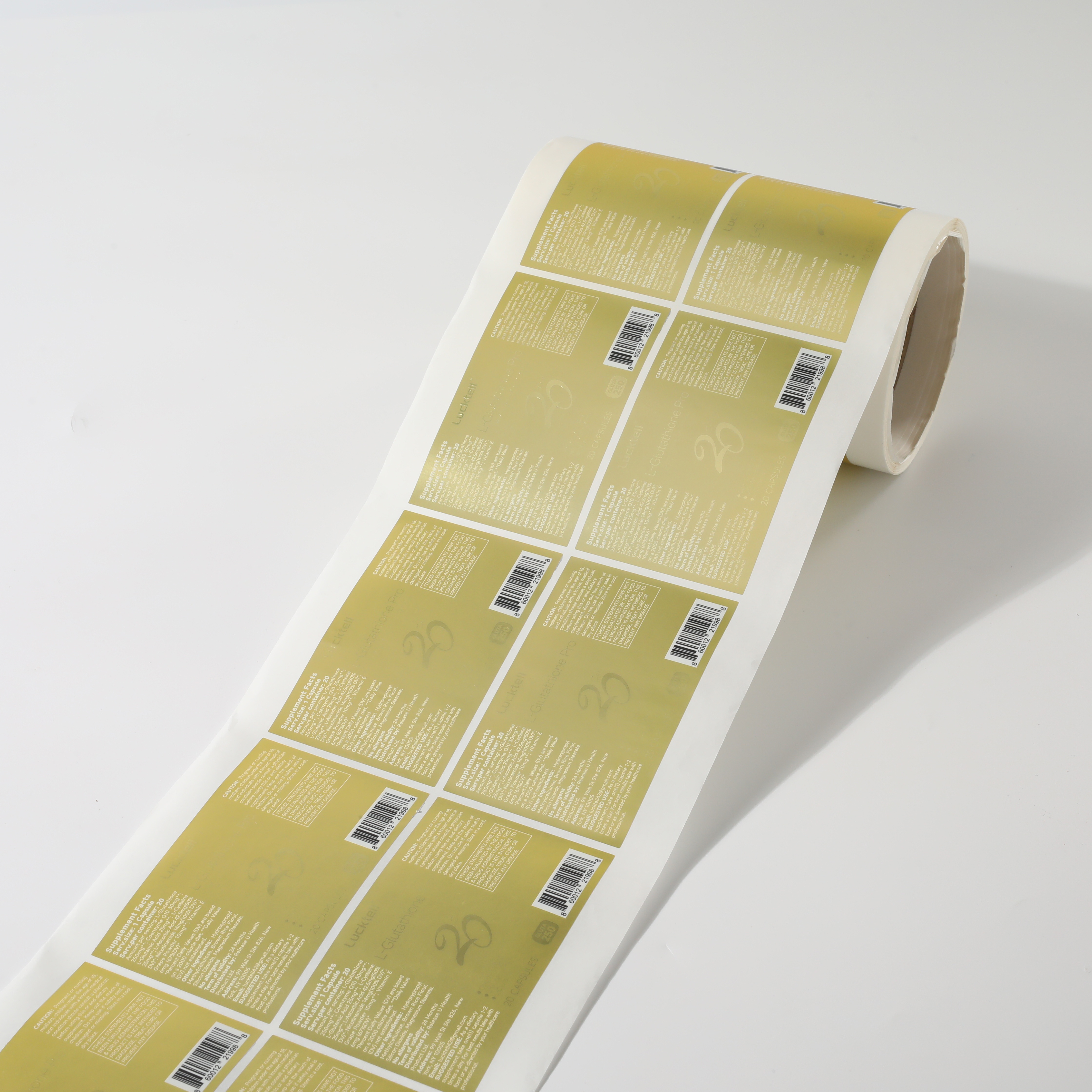 Custom Logo Waterproof Vinyl Round Food Sticker Roll Premium Packaging Labels