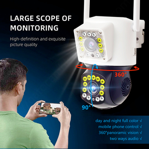 V360PRO Outdoor Dual Lens Humanoid Detection <b>Camera</b> System Waterproof Network <b>CCTV</b> Bullet PTZ Linkage <b>Camera</b> - Product Image 3