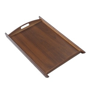 Plateau de service en bois à double anse, couleur unie, pour thé, café, usage hôtelier - Product Image 5
