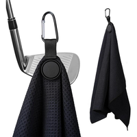 Serviette de golf gaufrée en microfibre avec logo personnalisé du fabricant Accessoires de golf gaufrés à séchage rapide Motif sportif Techniques brodées