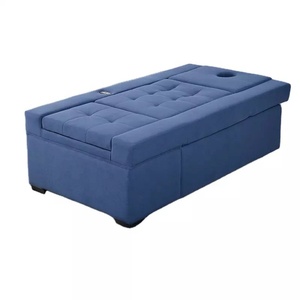 Kisen Modern Pedicure Chair Nail Salon Manicure Spa Blue Electric Recliner Massage Sofa Furniture with Shampoo Bowl - Product Image 1