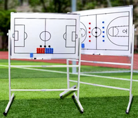 Tableau tactique de football magnétique double face RS grand format, tableau blanc pour 11 joueurs avec support, équipement d'entraînement portable