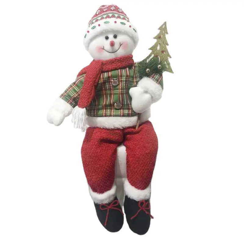 Christmas tree ornaments cartoon figures snow plaid figures Christmas tree ornaments children's holiday gifts