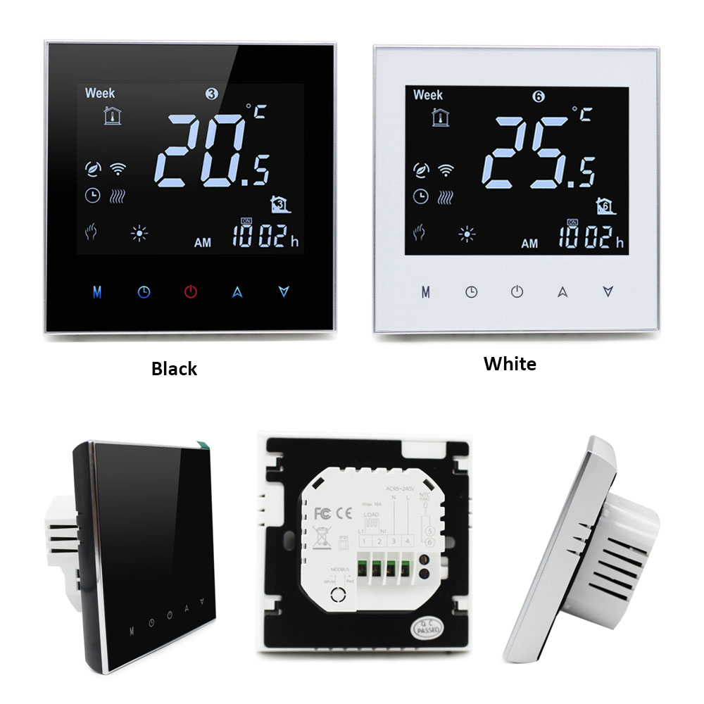 Radio frecuencia 3A 5A 16A termostato programable Digital para calefaccion  Suelo y Caldera Gas - Blanco o Negro - Termostato Ambiente Programador  semanal Control Radio Remoto : : Bricolaje y herramientas