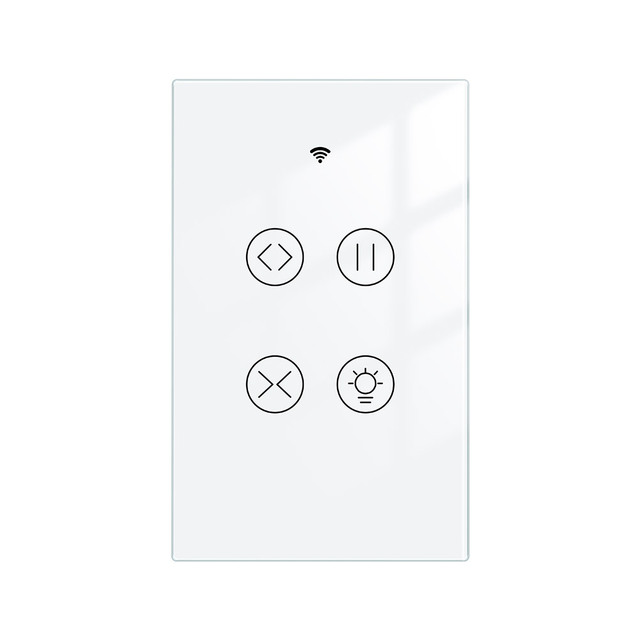 Tuya Smart WiFi RF Glass Panel Curtain Light Touch Switch Wireless Remote Control Backlight ON/OFF Compatible Tuya Smart 240v
