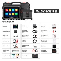 Escáner de Diagnóstico Universal Maxisys MS919 S2 Topología 3.0 Análisis de Datos en Tiempo Real Programación y Codificación de ECU Pantalla Táctil HD de 10 Pulgadas 1 Año