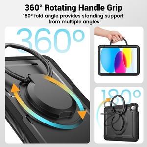 Étuis de protection rotatifs pour tablette Apple iPad, design hybride 2 en 1 en TPU et PC, protection intégrale robuste et résistante - Product Image 4