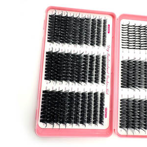Grappes de cils 100D avec <span class=keywords><strong>pointes</strong></span> de cils inférieurs Grappes de cils Kit d'extension de cils épais bricolage Extensions de cils de grappe de fée - Product Image 4