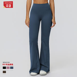 ดิสโก้ สปอร์ต โยคะ กางเกงขาบานเอวสูงรัดรูปยืดได้สี่ทิศทางเลกกิ้งขายาว ECK9308 2 - Product Image 4