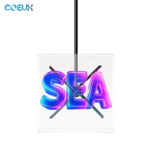 Panneau publicitaire holographique 3D, boîte lumineuse publicitaire extérieure, cadre d'affiche, boîte lumineuse rotative extérieure avec base, panneau d'affichage - Product Image 1