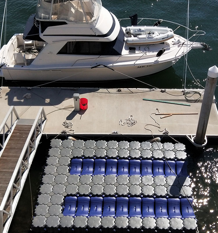 Modular Plastic Floating Pontoon Walkway, Brick, Dock