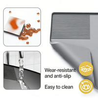 Tapis de café 2-en-1 en silicone avec plateau de drainage, support pour tamper de barista, résistant à la chaleur, protection de comptoir