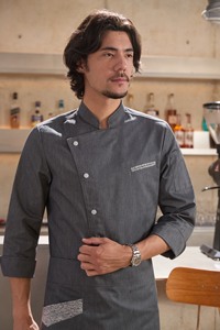 Uniforme de <span class=keywords><strong>Chef</strong></span> para Hombre, para Restaurante y Hotel, Ropa de Trabajo Profesional para Cocina, Diseñada para Uso en Hostelería - Product Image 2