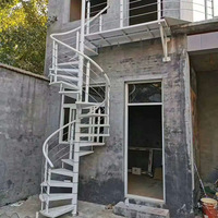 Escalier en colimaçon intérieur en acier inoxydable pour villa