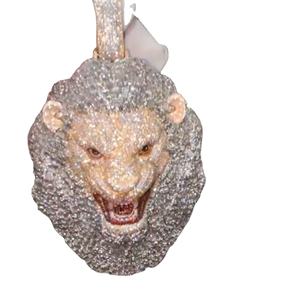 Pendentif en argent sterling 925 avec moissanite, plaqué or rose, bijoux de mode hip-hop pour hommes et femmes - Product Image 1